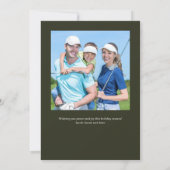 クリスマスツリー付きゴルフカート・ダークグリーン写真 シーズンカード (裏面)