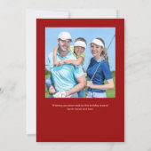 クリスマスツリー付きゴルフカート・レッドフォト シーズンカード (裏面)