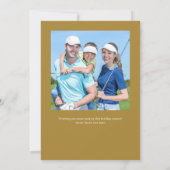 クリスマスツリー付きゴルフカート・金ゴールド写真 シーズンカード (裏面)