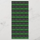 クリスマスツリー付きシックブラック&シルバークリスマスメニュー メニュー (裏面)