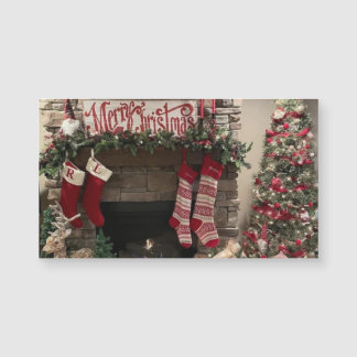 クリスマスツリー付きメリークリスマスリビングルームシーン