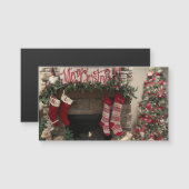 クリスマスツリー付きメリークリスマスリビングルームシーン (正面/裏面)