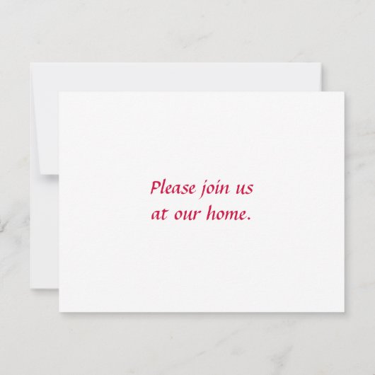 クリスマスツリー付きレッドジョユーノエル 招待状 (裏面)