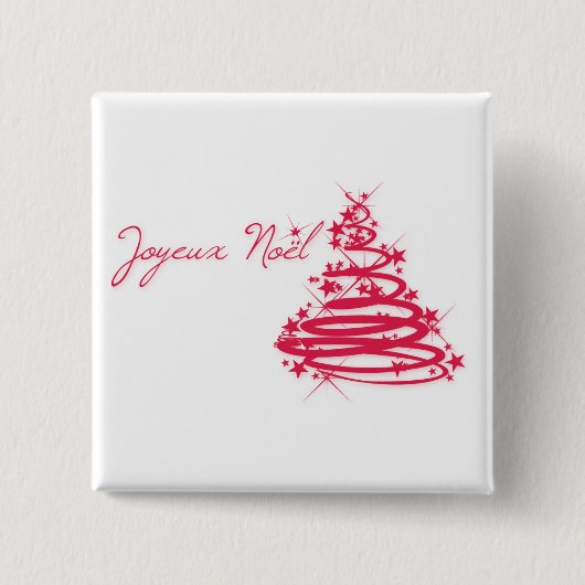 クリスマスツリー付きレッドジョユーノエル 缶バッジ (正面)