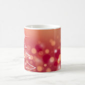 クリスマスツリー付き冬の背景 コーヒーマグカップ (中央)