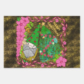 クリスマスツリー付き格言メリークリスマス ラッピングペーパーシート (正面)