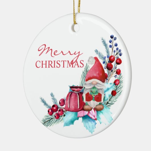 クリスマスツリー付き水彩格言 セラミックオーナメント (左)