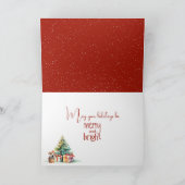 クリスマスツリー付き水彩犬 カード (内部)