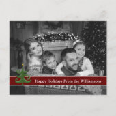 クリスマスツリー付き自動モノクロ写真 ポストカード (正面)