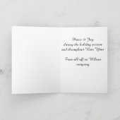 クリスマスツリー企業のカレンダー2018 chalkboard シーズンカード (内部)