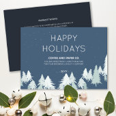 クリスマスツリー企業のビジネスロゴホリデーカード 招待状