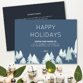 クリスマスツリー企業のビジネスロゴホリデーカード 招待状