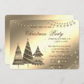 クリスマスツリー企業の、クリスマスパーティー 招待状 (正面/裏面)