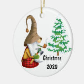 クリスマスツリー伐採 セラミックオーナメント (左)