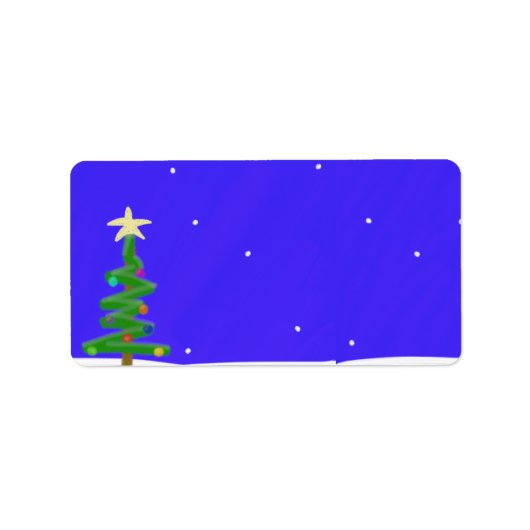 クリスマスツリー住所 シール (正面)