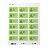 クリスマスツリー住所 シール (フルシート)