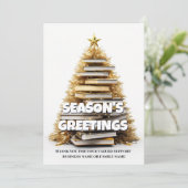 クリスマスツリー作家の休日の挨拶の写真を予約する シーズンカード (スタンド正面)