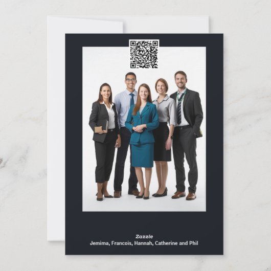 クリスマスツリー作家の休日の挨拶の写真を予約する シーズンカード (裏面)