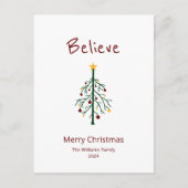 クリスマスツリー信じサータ シーズンポストカード (正面)