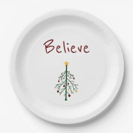 クリスマスツリー信じフェスティバル ペーパープレート