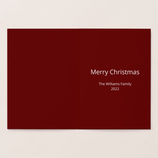 クリスマスツリー信じ金箔カード 箔カード (内部)