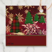 クリスマスツリー信仰ホープ愛金ゴールド雪片 フェイバータグ (裏面)