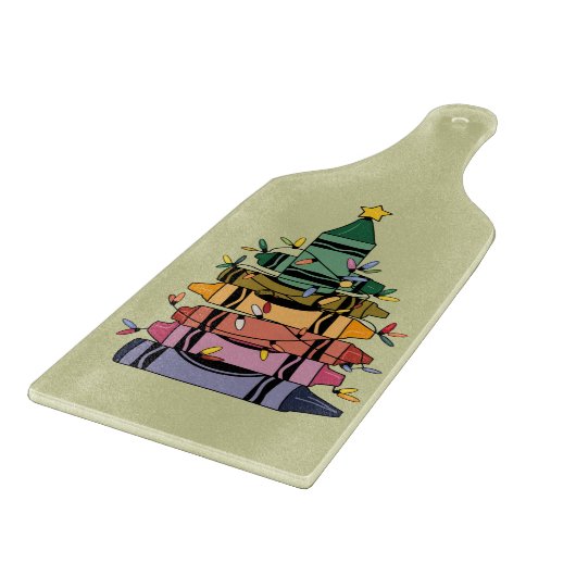 クリスマスツリー先生ライフ教えギフト カッティングボード (角)