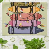 クリスマスツリー先生ライフ教えギフト キッチンタオル (折り畳み)