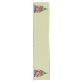 クリスマスツリー先生ライフ教えギフト ショートテーブルランナー (正面)