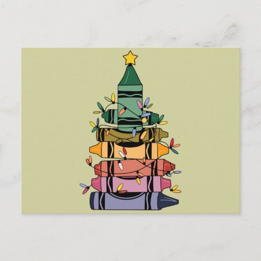 クリスマスツリー先生ライフ教えギフト ポストカード (正面)