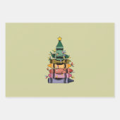 クリスマスツリー先生ライフ教えギフト ラッピングペーパーシート (正面)