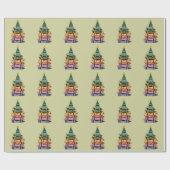 クリスマスツリー先生ライフ教えギフト ラッピングペーパー (フラット)