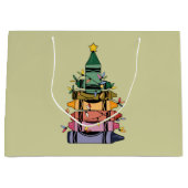 クリスマスツリー先生ライフ教えギフト ラージペーパーバッグ (正面)