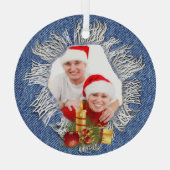 クリスマスツリー写真オーナメント ガラスオーナメント (裏面)