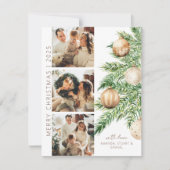 クリスマスツリー写真コラージクリスマス シーズンカード (正面)