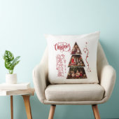 クリスマスツリー写真コラージュレッドスタイル クッション (椅子)