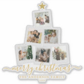 クリスマスツリー写真コラージュ シール (正面)