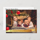 クリスマスツリー写真フレームクリスマス シーズンポストカード (正面/裏面)