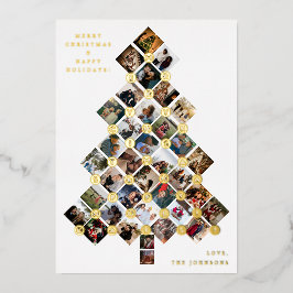 クリスマスツリー写真 – 36枚 箔招待状