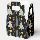 クリスマスツリー冬のパターンパーティーの森モダン フェイバーボックス (オープン)