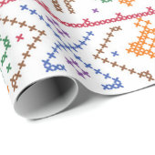 クリスマスツリー冬の抽象芸術 ラッピングペーパー (ロールコーナー)