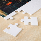 クリスマスツリー冬の雪のファンタジー ジグソーパズル (側面)