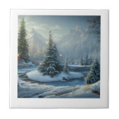 クリスマスツリー冬 タイル (正面)