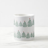 クリスマスツリー北欧クリスマスパターン コーヒーマグカップ (中央)