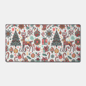 クリスマスツリー及びギフト柄デスクマット デスクマット (正面)