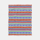 クリスマスツリー及びトナカイブランケット フリースブランケット (正面)