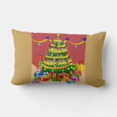 クリスマスツリー可逆のプレゼント ランバークッション (裏面)