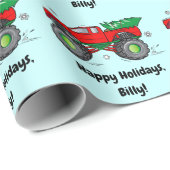 クリスマスツリー名付きの怪カスタマイズ物車 ラッピングペーパー (ロールコーナー)