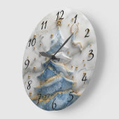 クリスマスツリー喜び ラージ壁時計 (傾斜)