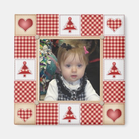 クリスマスツリー国縁どのクリスマスマグネット マグネット (正面)